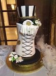 Cake in a shape of a corset and a hat